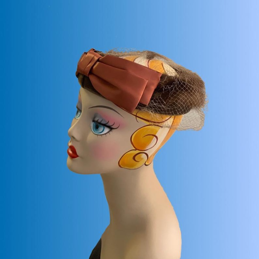 Vintage Fur Hat with Veil